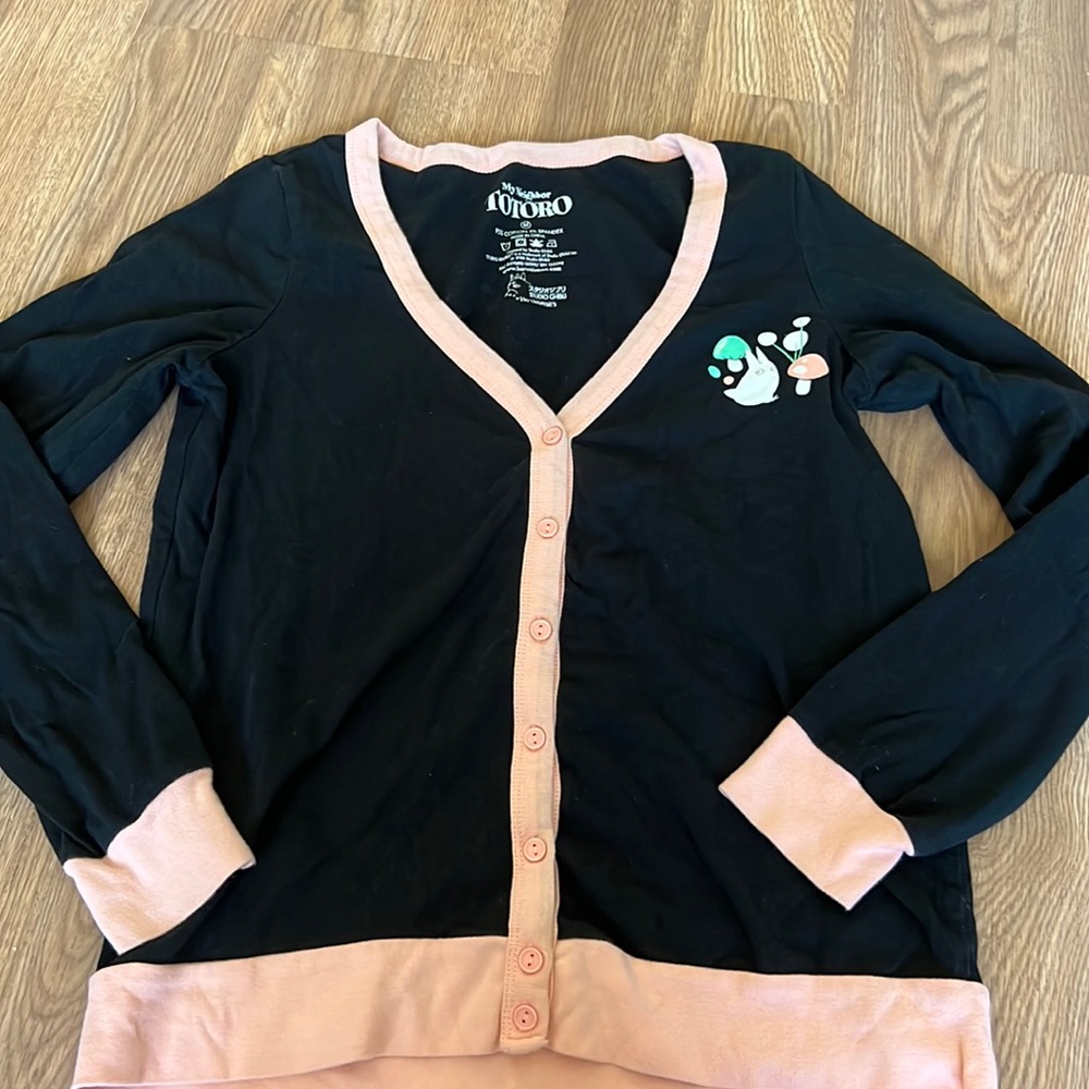 Totoro Studio Ghibli long sleeve cardigan sz Medium